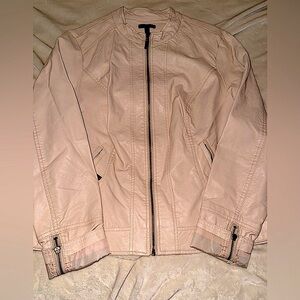 APT 9 PINK LEATHER JACKET LARGE